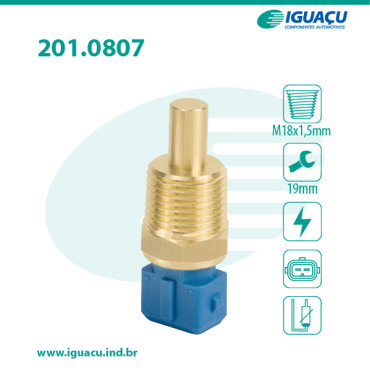 Sensor de Temperatura da Água - Fiat Tipo 1.6 8v Gasolina 93/96