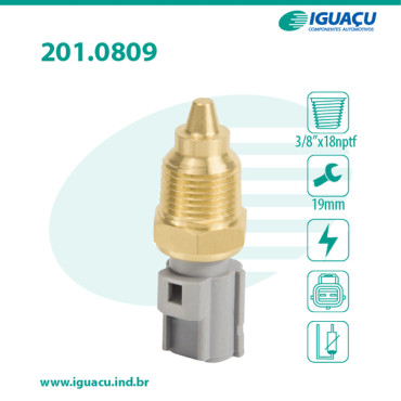 Sensor de Temperatura da Água - Ford Fiesta / Ka 1.0 /1.3 8v Endura / Fiesta 1.4 16v