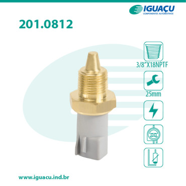 Sensor de Temperatura da Água - Ford Fiesta 1.3 8v Endura / Ranger 4.0 Sensor de Temperatura da Água - Ford Fiesta 1.3 8v Endura / Ranger 4.0