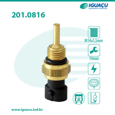 Sensor de Temperatura da Água - Ford Cargo Diesel / VW Constellation Diesel Sensor de Temperatura da Água - Ford Cargo Diesel / VW Constellation Diesel